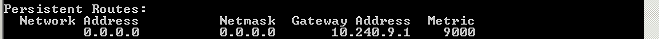 Output of Route
