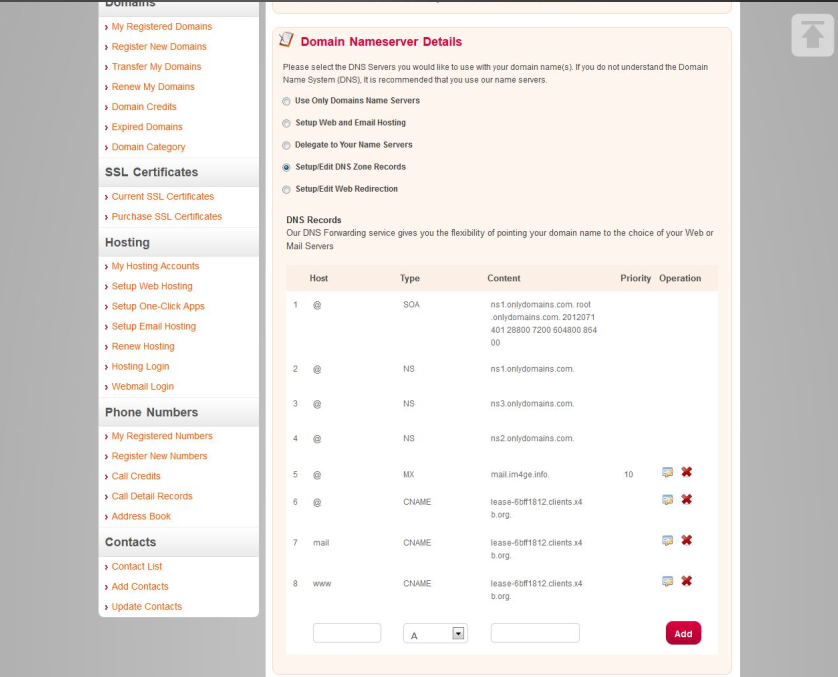 "Added Records" page